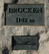 Bronzetafel auf dem Brockengipfel
